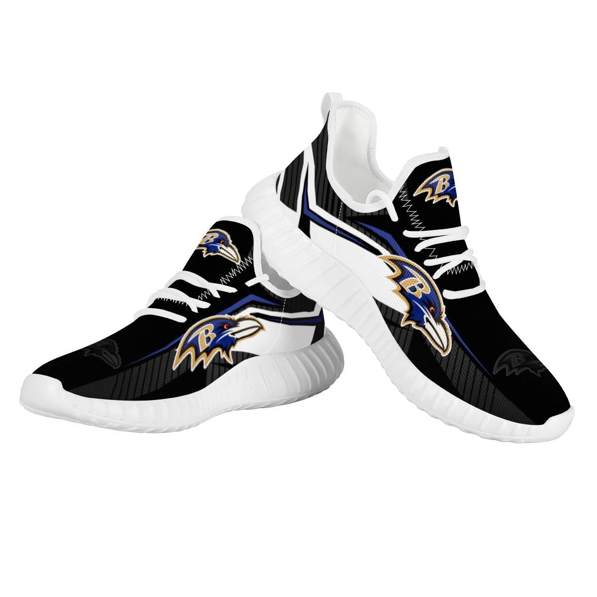 Women's Baltimore Ravens Mesh Knit Sneakers/Shoes 008